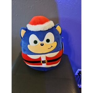 SONIC The Hedgehog 12"‎ Squishmallows Plush SANTA Hat Suit 2024 Sega Jazwares